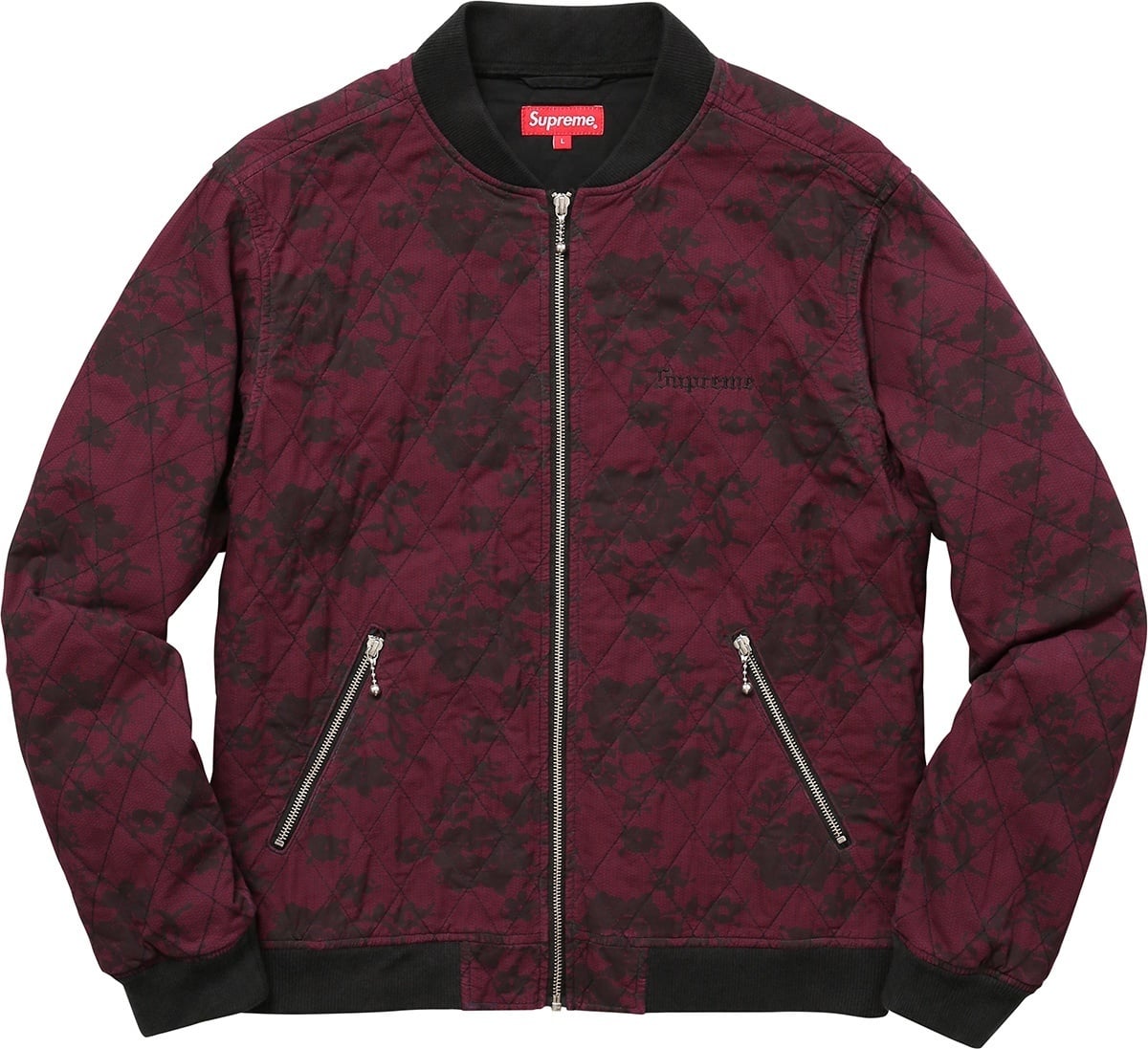 Quilted Lace Bomber Jacket view 5